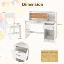 White study desk and chair dimensions