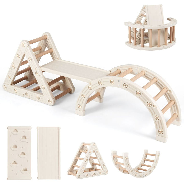 Beige and coffee triangle, arch and reversible ramp