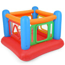 Inflatable Bounce House with Clear Walls and Shaped Openings – blue pillar bounce house