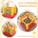 Inflatable Bounce House with Clear Walls and Shaped Openings – bounce and ball play layouts