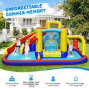 Inflatable Water Park with Curved Slide and 680W Blower – age occupancy and load guidance