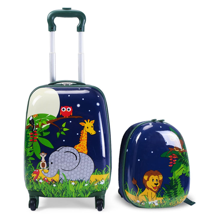 Jungle Animals Kids Suitcase and Backpack Set – jungle animal suitcase and backpack