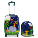 Jungle Animals Kids Suitcase and Backpack Set – jungle animal suitcase and backpack