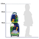 Jungle Animals Kids Suitcase and Backpack Set – suitcase and extended handle height diagram
