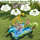 Jungle Spray Pool with Giraffe and Slide – age user and water capacity guidance