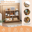 Five-cubby kids book and toy storage cabinet, Natural, product view 07