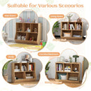 Five-cubby kids book and toy storage cabinet, Natural, product view 09