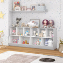 Five-cubby kids book and toy storage cabinet, White, product view 05