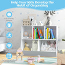 Five-cubby kids book and toy storage cabinet, White, product view 10