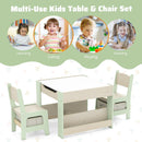 Kids Activity Table and Two Chairs with Side Bookshelves – Green product view 10