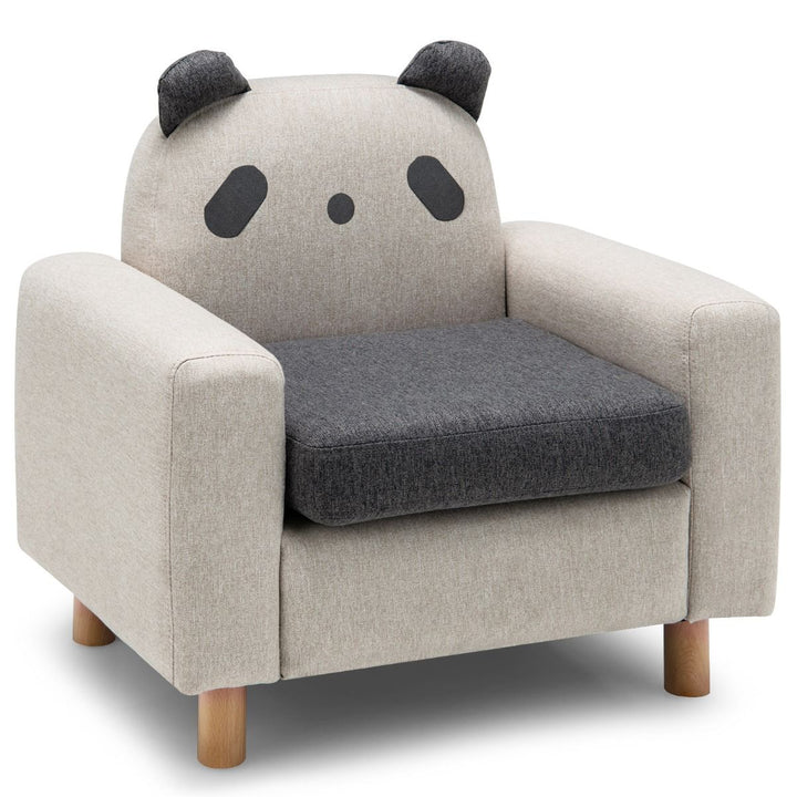 Kids Animal Armchair with Beech Wood Legs – Beige (Panda appearance) – product view
