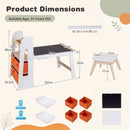 Kids Art and Sensory Table with Two Stools – dimensions and included accessories