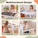 Kids Art and Sensory Table with Two Stools – drawing and sensory activities