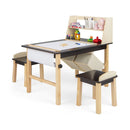 Kids Art Table and Two Chairs with Paper Roll – Coffee product view 2