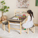 Kids Art Table and Two Chairs with Paper Roll – Coffee product view 5