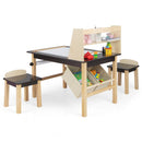 Kids Art Table and Two Chairs with Paper Roll – Coffee product view 6