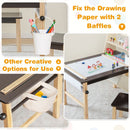 Kids Art Table and Two Chairs with Paper Roll – Coffee product view 7