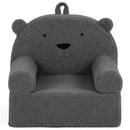 Kids Bear Foam Armchair with Washable Fleece Cover – Grey product view 3