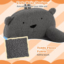 Kids Bear Foam Armchair with Washable Fleece Cover – Grey product view 6