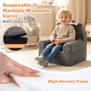 Kids Bear Foam Armchair with Washable Fleece Cover – Grey product view 8