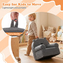 Kids Bear Foam Armchair with Washable Fleece Cover – Grey product view 9