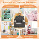 Kids Bear Foam Armchair with Washable Fleece Cover – Grey product view 10