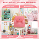 Kids Bear Foam Armchair with Washable Fleece Cover – Pink product view 10