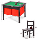 Kids Block Activity Table and Two Chairs with Storage – Coffee, view 4