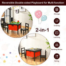 Kids Block Activity Table and Two Chairs with Storage – Coffee, view 9