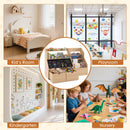 Kids Book and Toy Storage with Flip-Up Blackboard – Natural product view 10