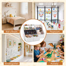 Kids Book and Toy Storage with Flip-Up Blackboard – White product view 10