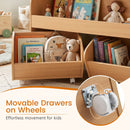 Kids Book and Toy Storage with Two Rolling Drawers – rolling drawer wheels