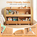 Kids Book and Toy Storage with Two Rolling Drawers – wall fixing and surface details