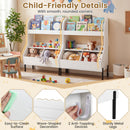 Kids Book Display and Toy Storage with Metal Legs – White product view 5