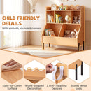Kids Bookcase with Five Storage Spaces and Metal Legs – Natural product view 8