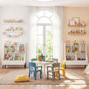 Kids Bookcase with Five Storage Spaces and Metal Legs – White product view 7
