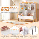 Kids Bookcase with Five Storage Spaces and Metal Legs – White product view 8