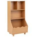 Kids Bookcase with Open Shelves and Lower Toy Bin – Natural bookcase hero