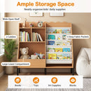 Kids Bookshelf with Fabric Book Pockets and Toy Storage – pockets shelves and cubbies