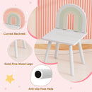 Kids Cloud Vanity and Rainbow Chair with Side Cabinet – White product view 8