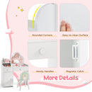 Kids Cloud Vanity and Rainbow Chair with Side Cabinet – White product view 10