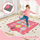 Kids Dance Mat with Five Game Levels: folded mat and storage