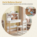 Kids Desk and Chair Set with Cork Board Hutch – cork bulletin board