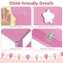 Kids Desk and Chair Set with Corkboard Hutch – Star chair and connection details
