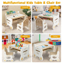 Kids Drawing Desk and Chair with Erasable Desktop, Coffee, view 10