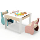 Activity table with one blue and one pink elephant chair