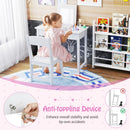 Kids Flip-Top Vanity and Chair with Hidden Compartments – White product view 9