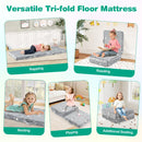 Kids Folding Floor Mattress for Ages 3+ – Grey view 9