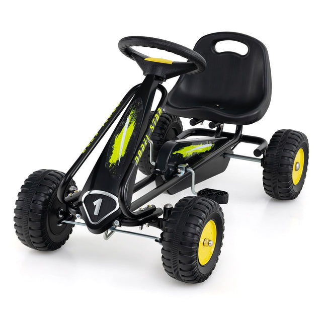 Kids Pedal Go Kart with Adjustable Seat – front view