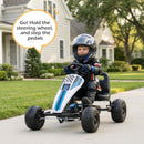 Kids Pedal Go Kart with Freewheel Control – outdoor riding view